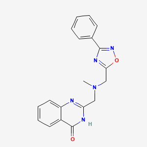 2-({Methyl[(3-phenyl-1,2,4-oxadiazol-5-yl)methyl]amino}methyl)-3,4-dihydroquinazolin-4-one