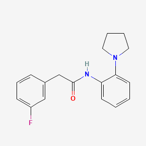 2-(3-fluorophenyl)-N-[2-(pyrrolidin-1-yl)phenyl]acetamide