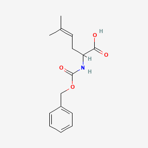 molecular formula C15H19NO4 B1531937 2-{[(苄氧基)羰基]氨基}-5-甲基己-4-烯酸 CAS No. 1404638-56-7