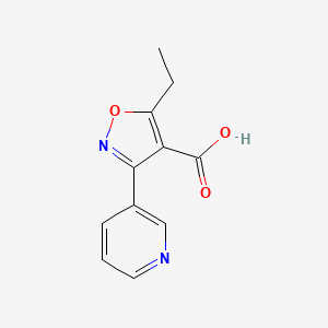 molecular formula C11H10N2O3 B1531943 5-Ethyl-3-(pyridin-3-yl)isoxazole-4-carboxylic acid CAS No. 1340031-52-8