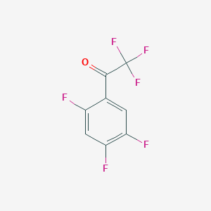 molecular formula C8H2F6O B15319430 2,2,2-Trifluoro-1-(2,4,5-trifluorophenyl)ethanone 