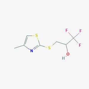 1,1,1-Trifluoro-3-[(4-methyl-1,3-thiazol-2-yl)sulfanyl]propan-2-ol