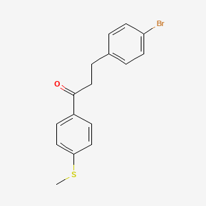 molecular formula C16H15BrOS B1531948 3-(4-Bromophenyl)-4'-thiomethylpropiophenone CAS No. 898761-22-3