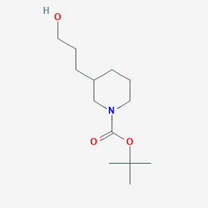 molecular formula C13H25NO3 B153195 tert-Butyl 3-(3-hydroxypropyl)piperidine-1-carboxylate CAS No. 163210-22-8