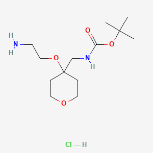 tert-butyl N-{[4-(2-aminoethoxy)oxan-4-yl]methyl}carbamate hydrochloride