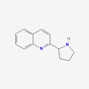 molecular formula C13H14N2 B15319542 2-(Pyrrolidin-2-yl)quinoline 