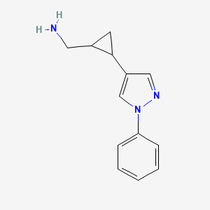 (2-(1-Phenyl-1h-pyrazol-4-yl)cyclopropyl)methanamine