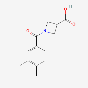 molecular formula C13H15NO3 B1531956 1-(3,4-Dimethylbenzoyl)azetidine-3-carboxylic acid CAS No. 1408103-15-0