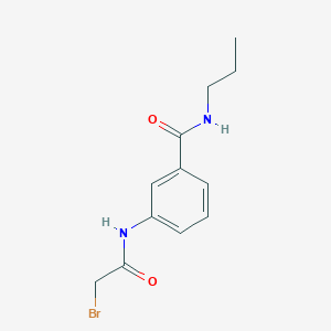 molecular formula C12H15BrN2O2 B1531966 3-[(2-Bromoacetyl)amino]-N-propylbenzamide CAS No. 1138442-98-4