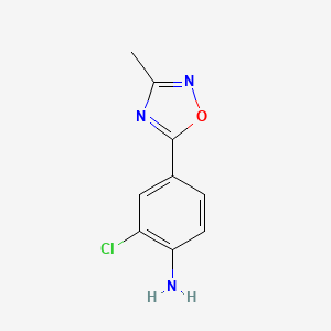 molecular formula C9H8ClN3O B1531968 2-Chloro-4-(3-methyl-1,2,4-oxadiazol-5-yl)aniline CAS No. 1368453-61-5