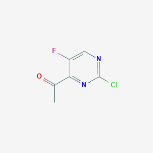 molecular formula C6H4ClFN2O B1531973 1-(2-氯-5-氟嘧啶-4-基)乙酮 CAS No. 736991-76-7