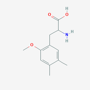 molecular formula C12H17NO3 B15319742 2-Amino-3-(2-methoxy-4,5-dimethylphenyl)propanoic acid 