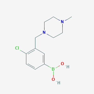 molecular formula C12H18BClN2O2 B1531979 (4-Chloro-3-((4-methylpiperazin-1-yl)methyl)phenyl)boronic acid CAS No. 1704073-61-9