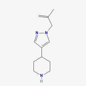 molecular formula C12H19N3 B1531982 4-[1-(2-methylprop-2-en-1-yl)-1H-pyrazol-4-yl]piperidine CAS No. 2090545-54-1