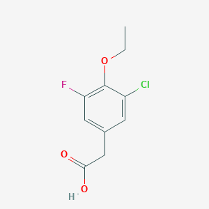 molecular formula C10H10ClFO3 B1531999 2-(3-Chloro-4-ethoxy-5-fluorophenyl)acetic acid CAS No. 1017778-96-9