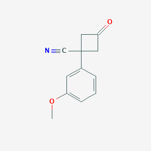 1-(3-Methoxyphenyl)-3-oxocyclobutane-1-carbonitrile