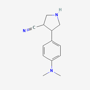molecular formula C13H17N3 B1532004 4-(4-(Dimethylamino)phenyl)pyrrolidine-3-carbonitrile CAS No. 1366899-80-0