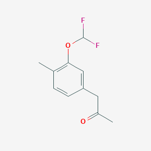 molecular formula C11H12F2O2 B15320041 1-(3-(Difluoromethoxy)-4-methylphenyl)propan-2-one 