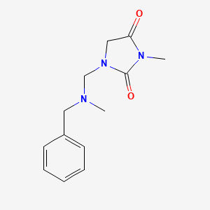 molecular formula C13H17N3O2 B15320048 1-{[Benzyl(methyl)amino]methyl}-3-methylimidazolidine-2,4-dione 