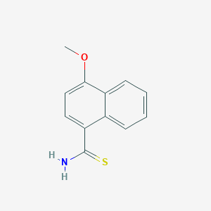 molecular formula C12H11NOS B15320053 4-Methoxynaphthalene-1-carbothioamide CAS No. 62677-60-5