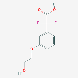 molecular formula C10H10F2O4 B1532007 2,2-Difluoro-2-(3-(2-hydroxyethoxy)phenyl)acetic acid CAS No. 1860875-74-6