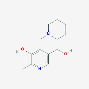 molecular formula C13H20N2O2 B1532008 5-(Hydroxymethyl)-2-methyl-4-(piperidin-1-ylmethyl)pyridin-3-ol CAS No. 2098122-57-5