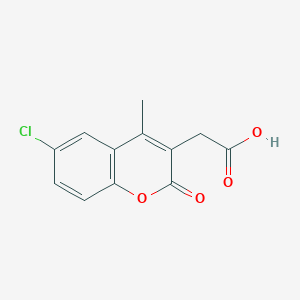 molecular formula C12H9ClO4 B1532010 2-(6-chloro-4-methyl-2-oxo-2H-chromen-3-yl)acetic acid CAS No. 2098080-48-7