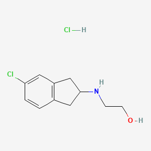 2-[(5-chloro-2,3-dihydro-1H-inden-2-yl)amino]ethan-1-ol hydrochloride