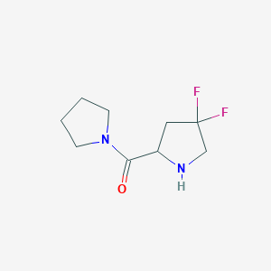 molecular formula C9H14F2N2O B1532017 (4,4-Difluoropyrrolidin-2-yl)(pyrrolidin-1-yl)methanone CAS No. 1869359-19-2