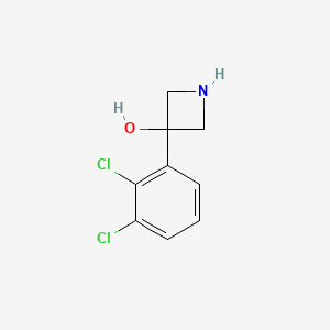 molecular formula C9H9Cl2NO B15320179 3-(2,3-Dichlorophenyl)azetidin-3-ol 