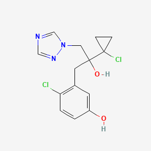 molecular formula C14H15Cl2N3O2 B15320227 3-Des-(triazolothiono) 3-(1,2,4-Thiazol-1-yl) 4'-Hydroxy Prothioconazole 