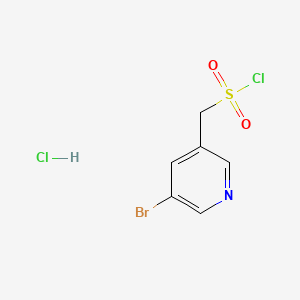 molecular formula C6H6BrCl2NO2S B15320244 (5-Bromopyridin-3-yl)methanesulfonylchloridehydrochloride 