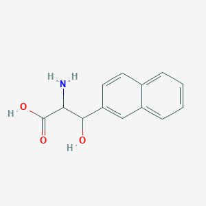 molecular formula C13H13NO3 B15320285 2-Amino-3-hydroxy-3-(naphthalen-2-yl)propanoic acid 