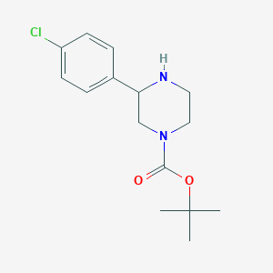 molecular formula C15H21ClN2O2 B153203 叔丁基 3-(4-氯苯基)哌嗪-1-羧酸酯 CAS No. 886767-49-3