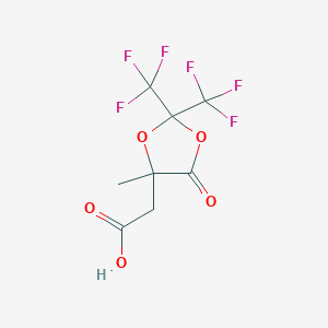 2-[4-Methyl-5-oxo-2,2-bis(trifluoromethyl)-1,3-dioxolan-4-yl]aceticacid