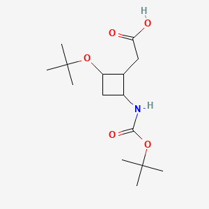 2-[2-(Tert-butoxy)-4-{[(tert-butoxy)carbonyl]amino}cyclobutyl]aceticacid