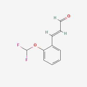 molecular formula C10H8F2O2 B15320334 3-(2-(Difluoromethoxy)phenyl)acrylaldehyde 