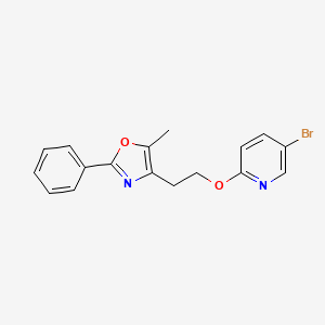 molecular formula C17H15BrN2O2 B1532035 5-Bromo-2-[2-(5-methyl-2-phenyl-1,3-oxazol-4-yl)ethoxy]pyridine CAS No. 784149-29-7