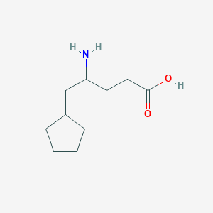 molecular formula C10H19NO2 B15320351 4-Amino-5-cyclopentylpentanoic acid 