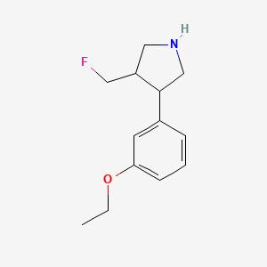 molecular formula C13H18FNO B1532041 3-(3-Ethoxyphenyl)-4-(fluoromethyl)pyrrolidine CAS No. 2098096-47-8