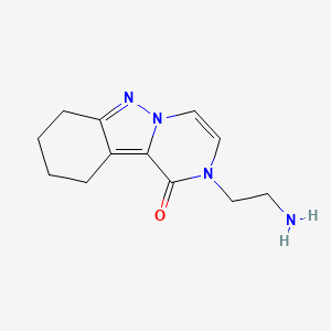 molecular formula C12H16N4O B1532042 2-(2-aminoethyl)-7,8,9,10-tetrahydropyrazino[1,2-b]indazol-1(2H)-one CAS No. 2097976-31-1