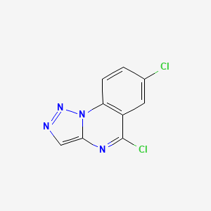 molecular formula C9H4Cl2N4 B1532044 5,7-Dichloro-[1,2,3]triazolo[1,5-a]quinazoline CAS No. 2097971-27-0