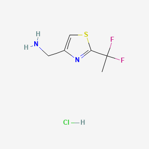 1-[2-(1,1-Difluoroethyl)-1,3-thiazol-4-yl]methanaminehydrochloride