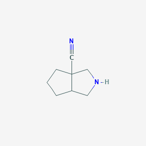 molecular formula C8H12N2 B1532048 hexahydrocyclopenta[c]pyrrole-3a(1H)-carbonitrile CAS No. 2098004-29-4