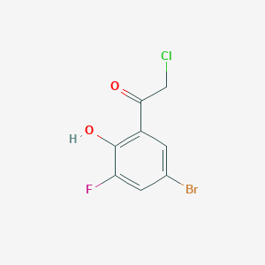 molecular formula C8H5BrClFO2 B15320561 1-(5-Bromo-3-fluoro-2-hydroxyphenyl)-2-chloroethan-1-one 