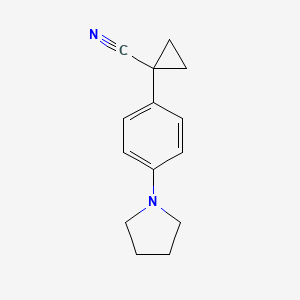 1-[4-(Pyrrolidin-1-yl)phenyl]cyclopropane-1-carbonitrile