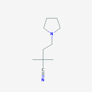 2,2-Dimethyl-4-(pyrrolidin-1-yl)butanenitrile