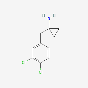 molecular formula C10H11Cl2N B15320617 1-(3,4-Dichlorobenzyl)cyclopropan-1-amine 