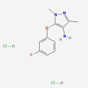 5-(3-fluorophenoxy)-1,3-dimethyl-1H-pyrazol-4-aminedihydrochloride