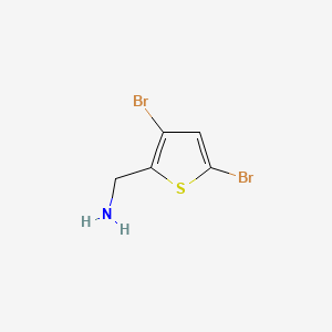 molecular formula C5H5Br2NS B15320655 (3,5-Dibromothiophen-2-yl)methanamine 